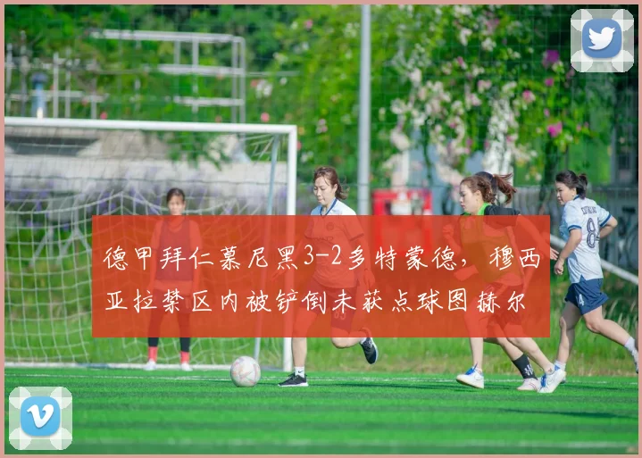 德甲拜仁慕尼黑3-2多特蒙德,穆西亚拉禁区内被铲倒未获点球图赫尔怒斥裁判